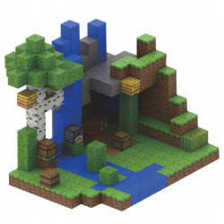 Klocki Magnetyczne Minecraft 300 szt. – Dom Pod Wodospadem – T065