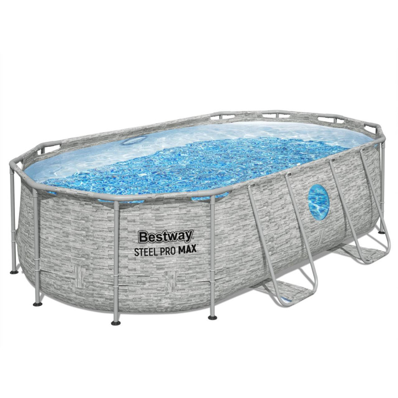 Basen stelażowy Power Steel Swim Vista z oknem 427x250x100 14x8FT BESTWAY 7w1