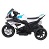 Motor BMW HP4 na akumulator dla dzieci Biały + 3 Koła + LED + MP3 USB + Ekoskóra