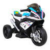 Motor BMW HP4 na akumulator dla dzieci Biały + 3 Koła + LED + MP3 USB + Ekoskóra