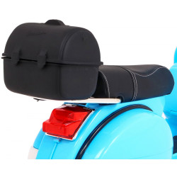 Skuter Vespa elektryczny dla dzieci Niebieski + Kółka pomocnicze + Audio + Ekoskóra + EVA + Wolny Start