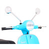 Skuter Vespa elektryczny dla dzieci Niebieski + Kółka pomocnicze + Audio + Ekoskóra + EVA + Wolny Start