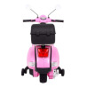 Skuter Vespa elektryczny dla dzieci Różowy + Kółka pomocnicze + Audio + Ekoskóra + EVA + Wolny Start