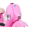 Skuter Vespa elektryczny dla dzieci Różowy + Kółka pomocnicze + Audio + Ekoskóra + EVA + Wolny Start