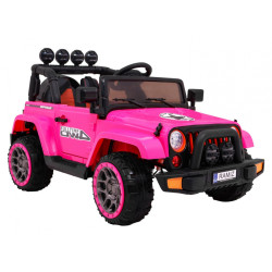 Auto Terenowe Full Time 4WD dla dzieci Różowy + Napęd 4x4 + Pilot + Audio LED + Schowek