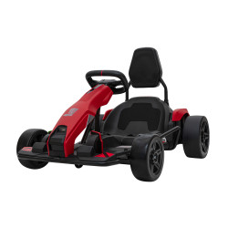 Gokart Fast 3 Drift na akumulator dla dzieci Czerwony + Funkcja driftu + Silniki 2x150W + Radio LED + Pasy
