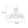 Gokart Fast 3 Drift na akumulator dla dzieci Czerwony + Funkcja driftu + Silniki 2x150W + Radio LED + Pasy