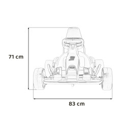 Gokart Fast 3 Drift na akumulator dla dzieci Czarny + Funkcja driftu + Silniki 2x150W + Radio LED + Pasy