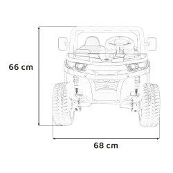 Auto Pick-Up Speed 900 dla dzieci Zielony + Napęd 4x4 + Ruchomy kiper + Bagażnik + Pilot + Łopatka + Audio LED