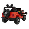 Jeep Wrangler Rubicon na akumulator dla dzieci Pomarańczowy + Pilot + Radio MP3 LED + Koła EVA
