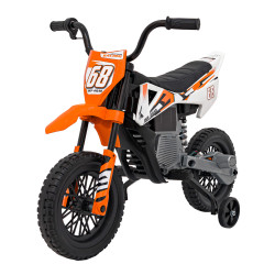 Motor PANTONE 361C na akumulator dla dzieci Pomarańczowy + Panel audio + Wolny Start + Koła EVA