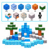 Klocki Magnetyczne Minecraft Sześciany 144 szt. – Zimowa Sceneria | Zabawkolandia24