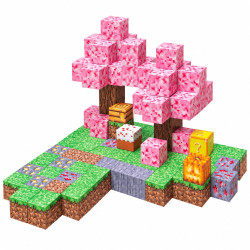 Klocki Magnetyczne Minecraft 134 szt. – Różowa Polanka
