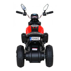 Motorek Fast Tourist na akumulator dla dzieci Czerwony + Audio + Światła + Ekoskóra