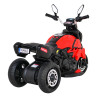 Motorek Fast Tourist na akumulator dla dzieci Czerwony + Audio + Światła + Ekoskóra