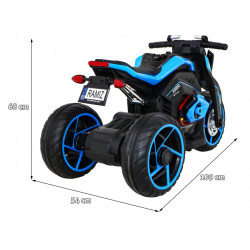 Motor Future na akumulator dla dzieci Niebieski + Panel audio + Wolny Start + Koła EVA