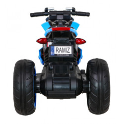 Motor Future na akumulator dla dzieci Niebieski + Panel audio + Wolny Start + Koła EVA