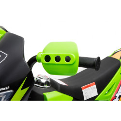 Motorek Cross dla dzieci Pojazd na akumulator Zielony + Pomocnicze kółka + Dźwięki LED
