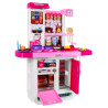 Ogromna różowa Kuchnia dla dzieci 3+ Interaktywne palniki + Kran z wodą + Panel audio + Akcesoria