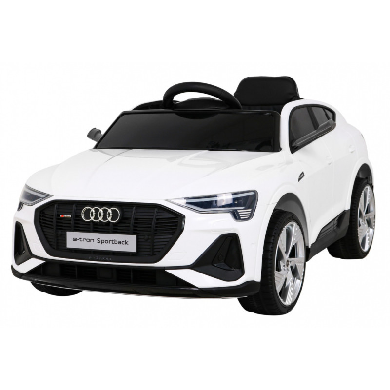 Audi E-Tron Sportback dla dzieci Biały + Pilot + Napęd 4x4 + Wolny Start + Radio MP3 + LED
