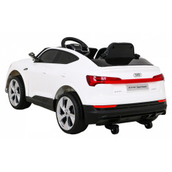 Audi E-Tron Sportback dla dzieci Biały + Pilot + Napęd 4x4 + Wolny Start + Radio MP3 + LED