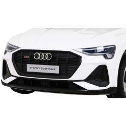 Audi E-Tron Sportback dla dzieci Biały + Pilot + Napęd 4x4 + Wolny Start + Radio MP3 + LED