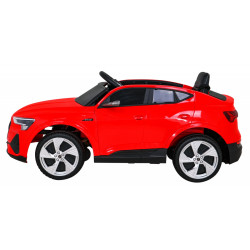 Audi E-Tron Sportback dla dzieci Czerwony + Pilot + Napęd 4x4 + Wolny Start + Radio MP3 + LED