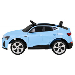 Audi E-Tron Sportback dla dzieci Niebieski + Pilot + Napęd 4x4 + Wolny Start + Radio MP3 + LED
