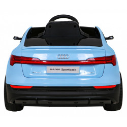 Audi E-Tron Sportback dla dzieci Niebieski + Pilot + Napęd 4x4 + Wolny Start + Radio MP3 + LED