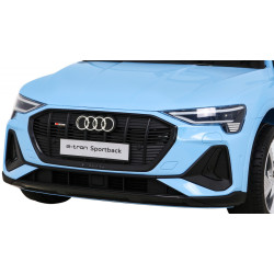 Audi E-Tron Sportback dla dzieci Niebieski + Pilot + Napęd 4x4 + Wolny Start + Radio MP3 + LED