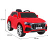 Audi Q8 Lift na akumulator dla dzieci Czerwony SUV + Pilot