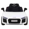 Audi R8 na akumulator dla dzieci Biały + Pilot + EVA + Wolny Start + MP3 LED