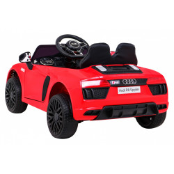 Audi R8 na akumulator dla dzieci Czerwony + Pilot + EVA + Wolny Start + MP3 LED