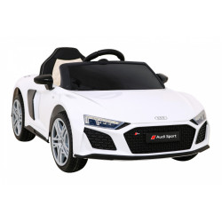 Audi R8 LIFT Samochodzik na akumulator Biały + Pilot + Koła EVA + MP3 + LED