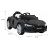 Audi R8 LIFT Samochodzik na akumulator Czarny + Pilot + Koła EVA + MP3 + LED