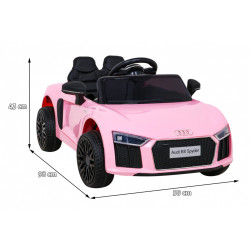 Audi R8 na akumulator dla dzieci Różowy + Pilot + EVA + Wolny Start + MP3 LED