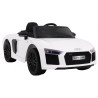 Audi R8 Spyder na akumulator Biały + Pilot + EVA + Wolny Start + Radio MP3 + LED