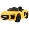 Audi R8 Spyder na akumulator Żółty + Pilot + EVA + Wolny Start + Radio MP3 + LED