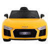 Audi R8 Spyder na akumulator Żółty + Pilot + EVA + Wolny Start + Radio MP3 + LED
