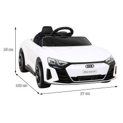 Audi RS E-Tron GT na akumulator Biały + Pilot + Napęd 4x4 + Radio MP3 + LED + EVA