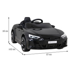 Audi RS E-Tron GT na akumulator Czarny + Pilot + Napęd 4x4 + Radio MP3 + LED + EVA