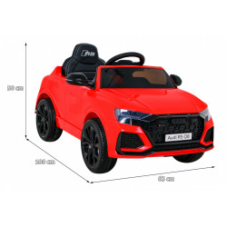 Audi RS Q8 Autko na akumulator Czerwony + Pilot + Wolny Start + EVA + LED + MP3 USB