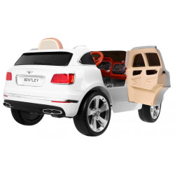 Auto na akumulator Bentley Bentayga dla dzieci, Biały