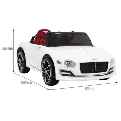 Auto na akumulator Bentley EXP 12 dla dzieci Biały + Pilot + Otwierane drzwi + Elegancki wygląd