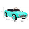 Autko BMW 507 Retro elektryczne dla dzieci Zielony + Audio LED + Pilot + Ekoskóra + EVA + Wolny Start