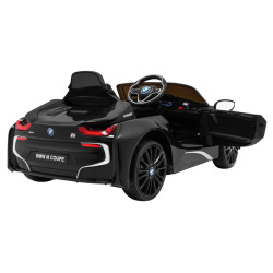 BMW I8 Lift Auto na akumulator Czarny + Pilot + Wolny Start + 3-pkt pasy + MP3 USB + LED