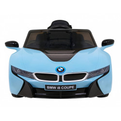 BMW I8 Lift Auto na akumulator Niebieski + Pilot + Wolny Start + 3-pkt pasy + MP3 USB + LED