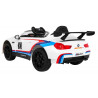 BMW M6 GT3 Auto na akumulator dla dzieci Biały + Nawiew powietrza + Dźwięki MP3 Światła + Pilot