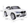 BMW X6M XXL dla 2 dzieci Biały SUV + Pilot + Ekoskóra
