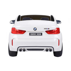 BMW X6M XXL dla 2 dzieci Biały SUV + Pilot + Ekoskóra